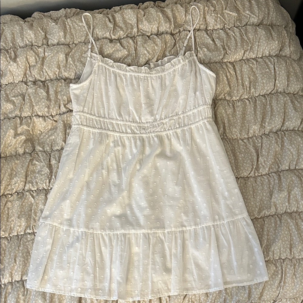 Francesca’s White Dress with Spaghetti Straps
